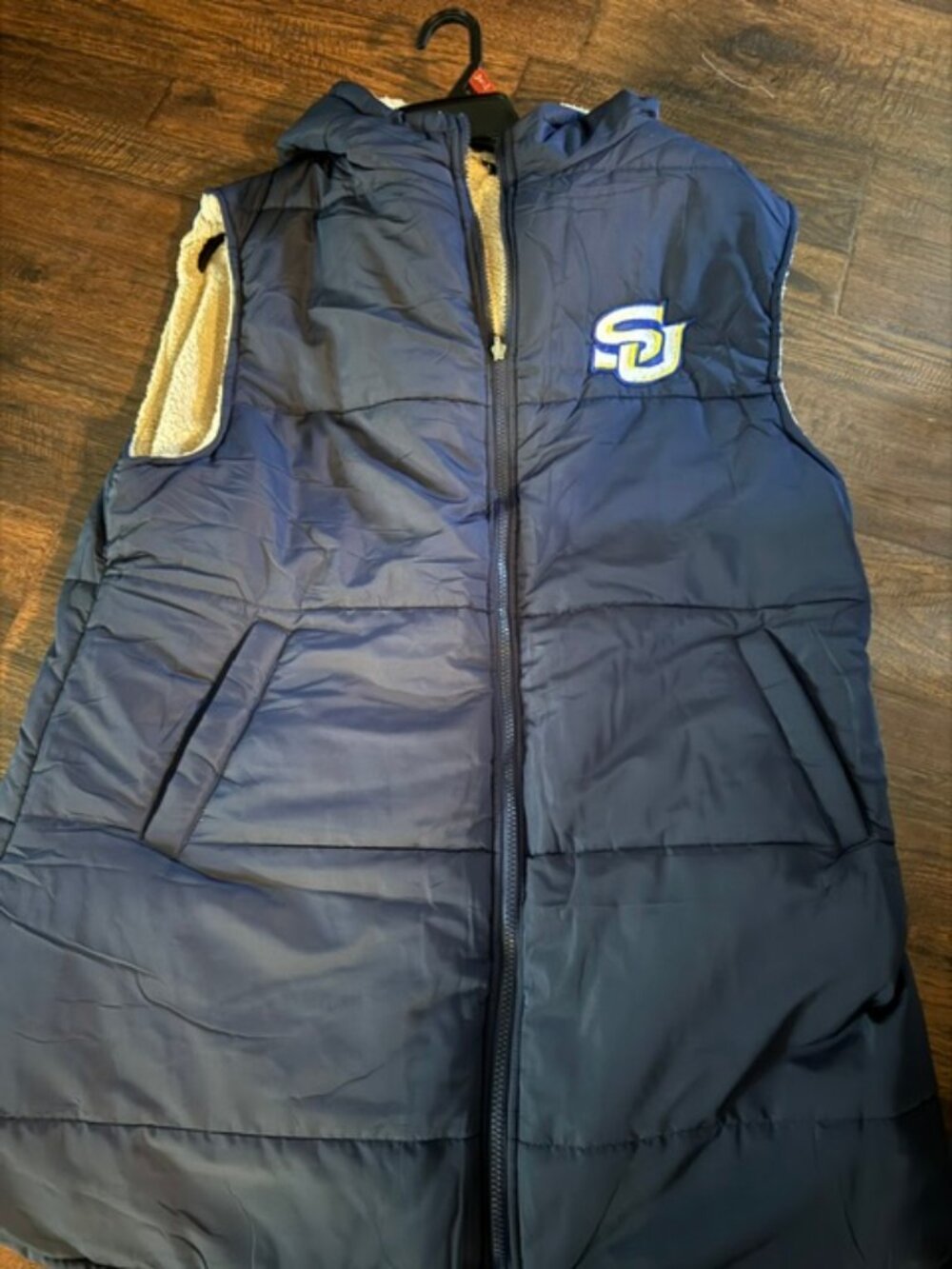 Fall Long Puffer Fleece Vest Sleeveless Thick Winter Warm Vest